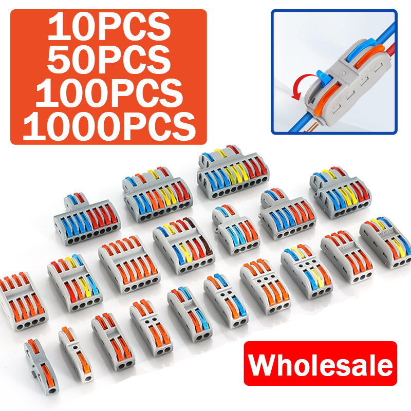 1 In Multiple Out Push-in Electrical Wire Connector Terminal Block Universal Fast Wiring Cable Connectors For Cable Connection