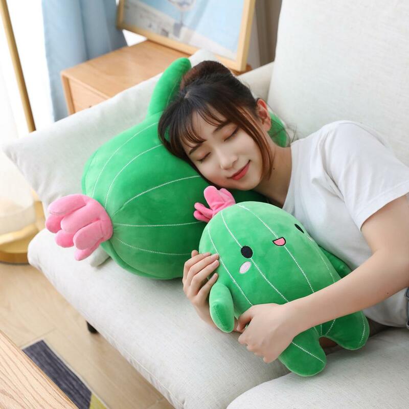 1 buah 25/40cm mainan kaktus mewah lucu boneka tanaman lembut bantal untuk anak-anak mainan bayi anak-anak hadiah dekorasi ulang tahun