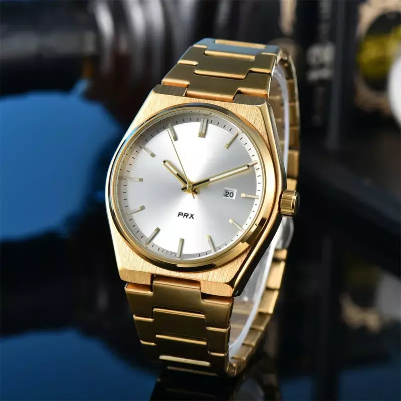 남성용 쿼츠 PRX 크로노그래프 하이 퀄리티 비즈니스 손목시계, 자동 날짜 다이얼 시계, 럭셔리 브랜드
