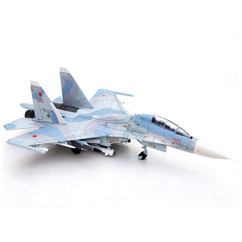 Die cast Russian SU-30 fighter jet militarized combat 1:72 ratio alloy  simulation model ornament collection