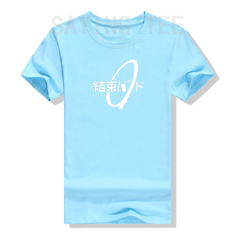 Kabelbinder Kanji Hiragana Kessoku Band Rocker Band T-Shirt japanische Mode Grafik T-Shirts Buchstaben gedruckt ästhetische Kleidung