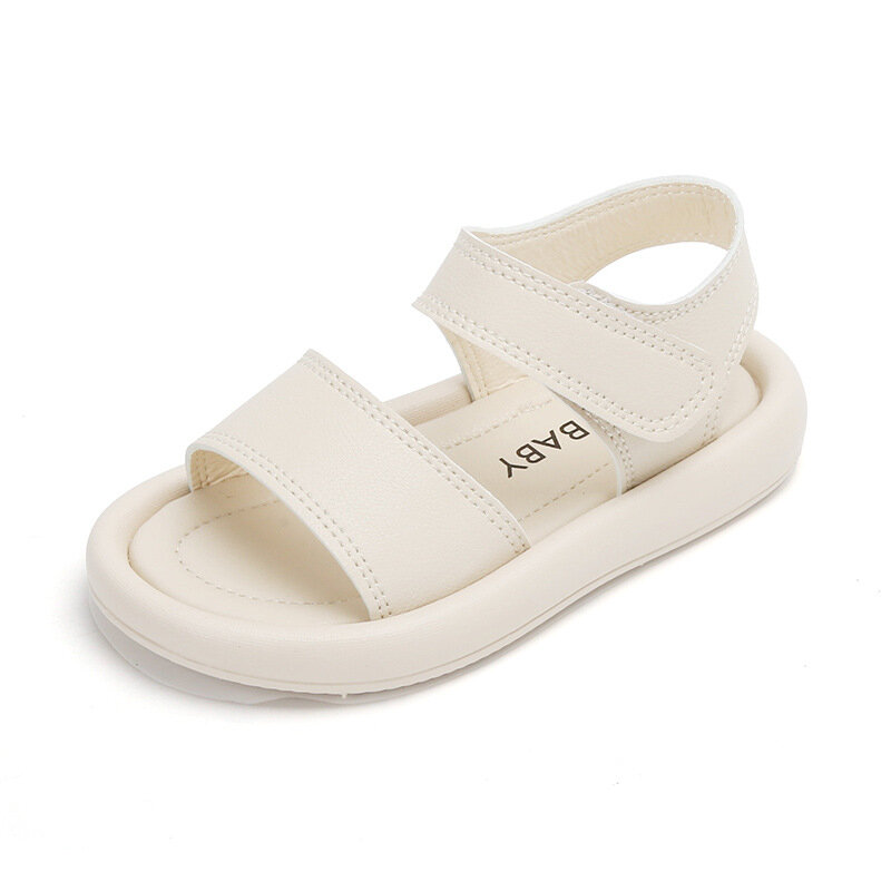 Sandały dziecięce dla chłopców dziewczęta Unisex dziecięce małe dzieci plażowe sandały 2023 letnie buty proste Style klasyczne miękkie 21-30