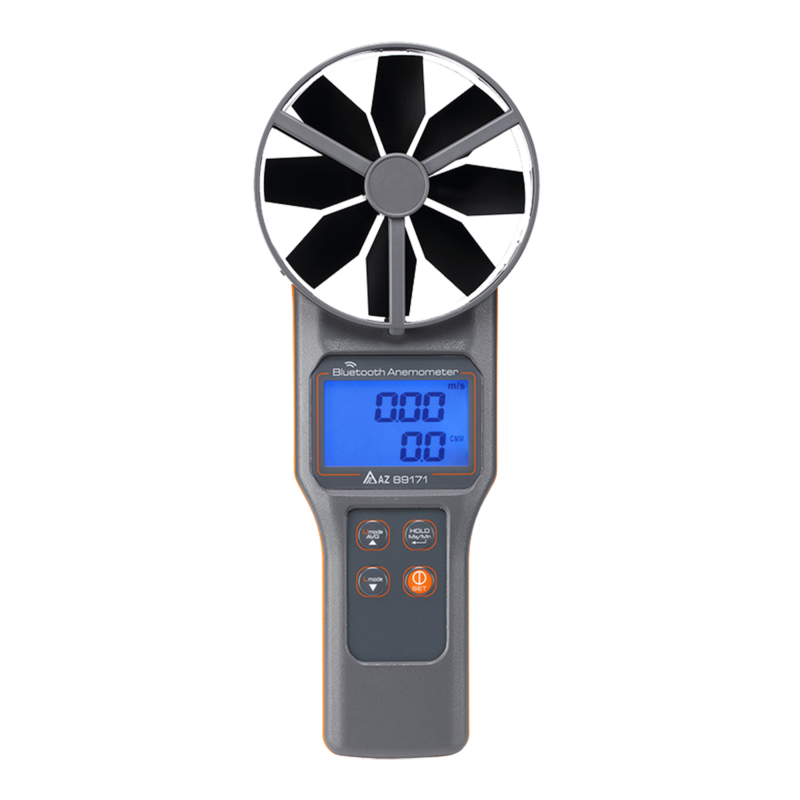 AZ89171 Bluetooth Anemômetro, Medidor de Velocidade do Vento, Anemômetro Digital, Medição de Temperatura, Umidade, Ponto de Orvalho