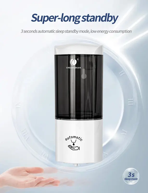 Automatic Hand Soap Dispenser Wall Mount Touchless Hand Washer 3-Level Liquid Soap Dipsenser Hand Sanitizer Dispenser 500ML