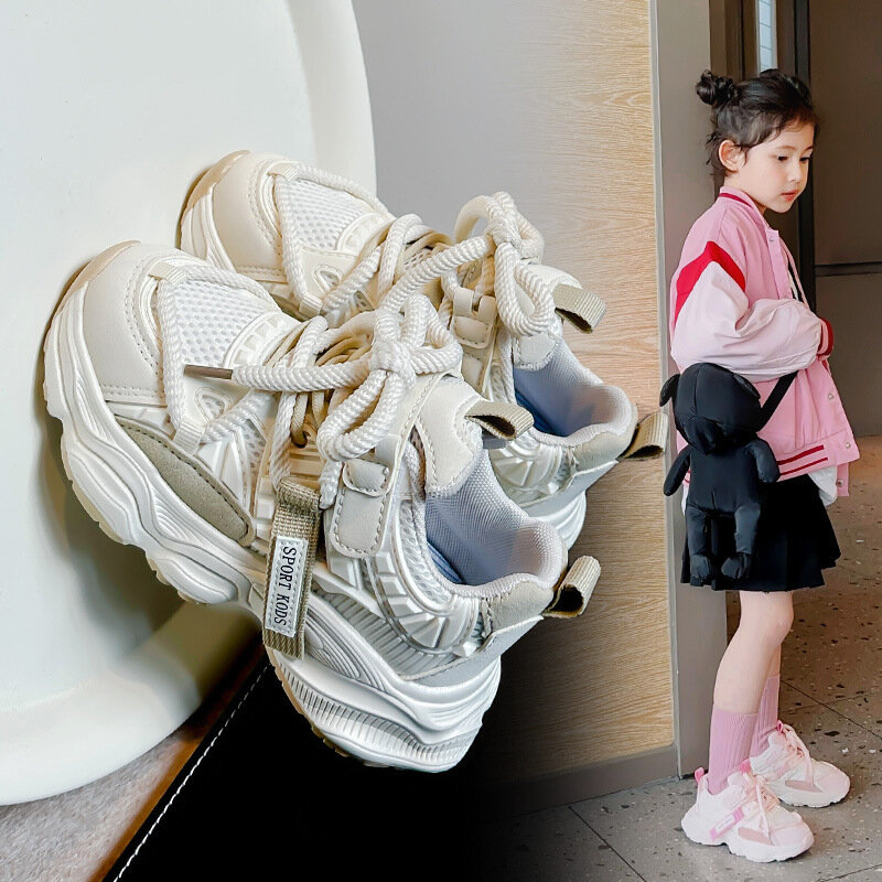 Спортивная обувь для девочек, Новинка весна-осень 2024, детская обувь, кроссовки для отдыха и бега.