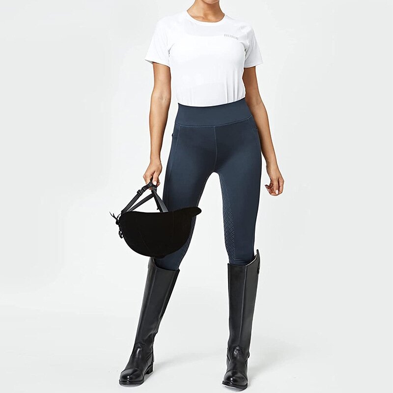 Pantalon d'équitation antidérapant en silicone pour femme, culotte d'équitation complète, leggings assiste d'entraînement sportif, nouveau, 2024