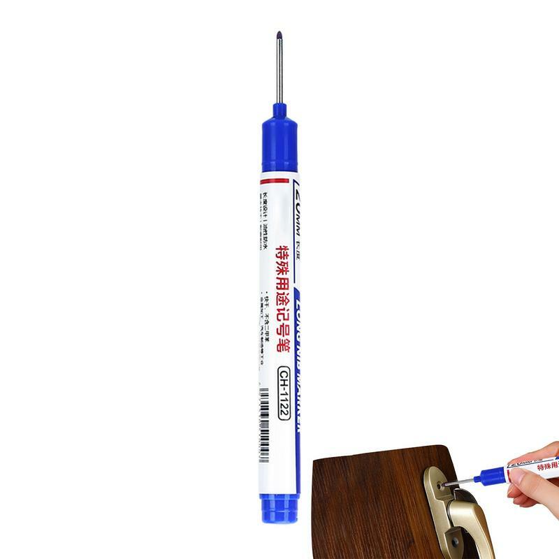 Long Nib Marker Multi Purpose Construction Pen Deep Drill Hole Marker Colorful Waterproof Carpenter Ink Marker Pen For Glass