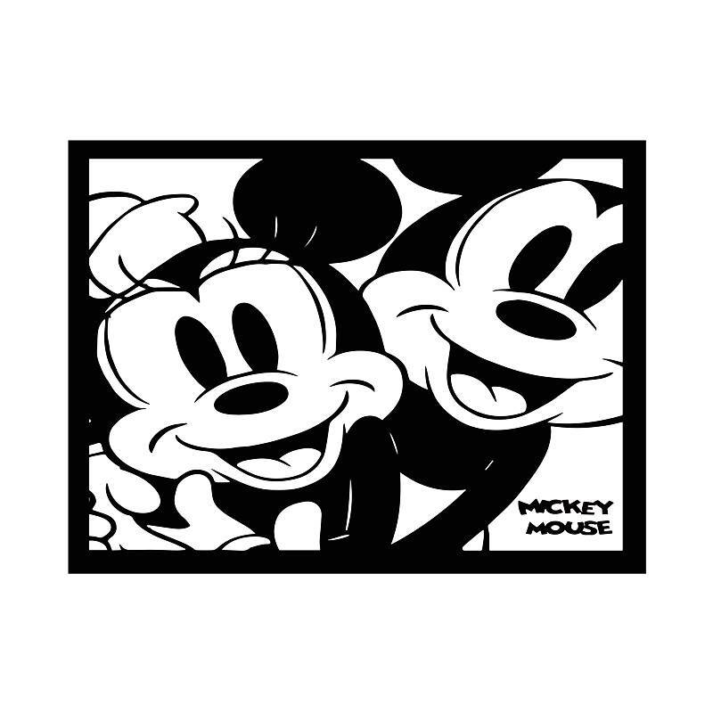 Disney-alfombra lavable de Mickey y Minnie Mouse para niños y niñas, tapete para sala de estar con estampado geométrico moderno