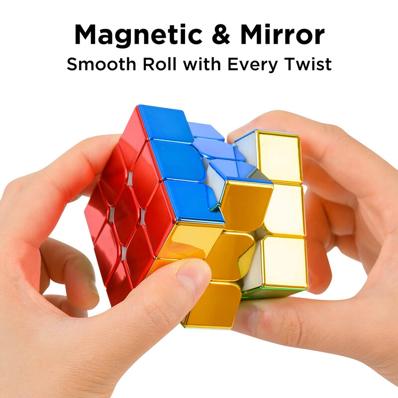 Ciclone Meninos Cubo Mágico Magnético, Chapeamento 3x3x3 4x4 2x2 Velocidade Profissional Puzzle Brinquedos