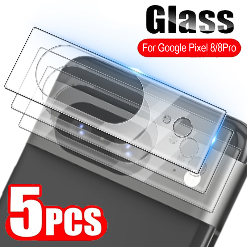Protector de lente de 1-5 piezas para Google Pixel 8/8 Pro, transparente, ultrafino, cubierta de cámara trasera, vidrio templado, películas protectoras