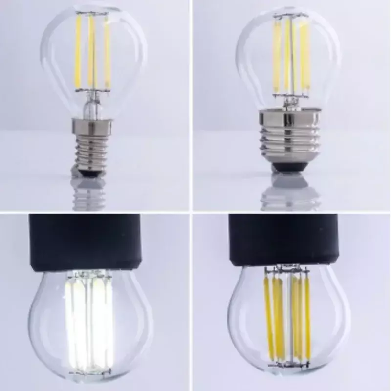 หลอดไฟ LED E14 E27 6ชิ้น/ล็อตไส้หลอดโคมไฟ G45 220V 230V 240V AC หลอดไฟขนาดเล็กไฟอบอุ่นสีขาว/เย็นสีขาวสว่างมากหลอดไฟเอดิสัน