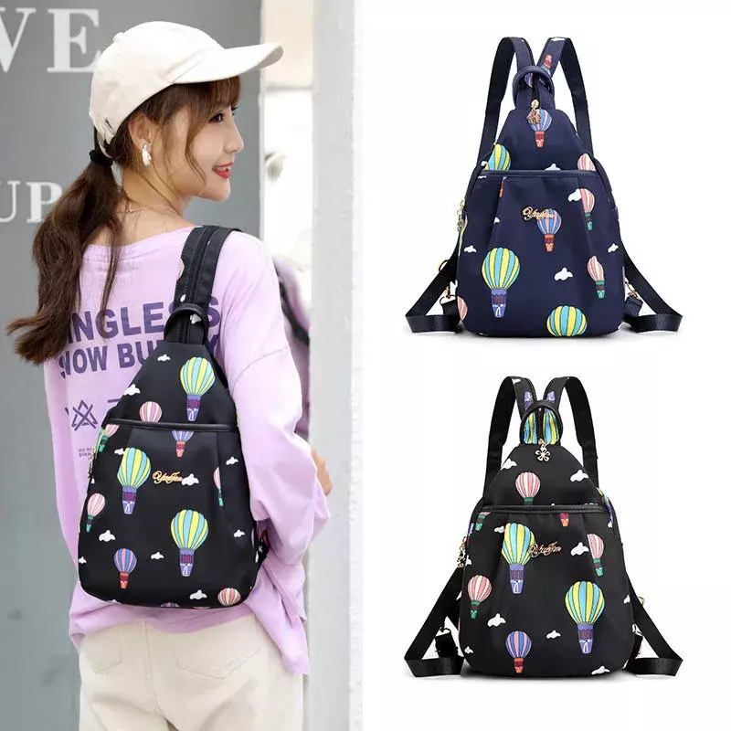 2024 New Fashion Oxford Cloth Backpack Versatile Casual Women's Travel Small Bag