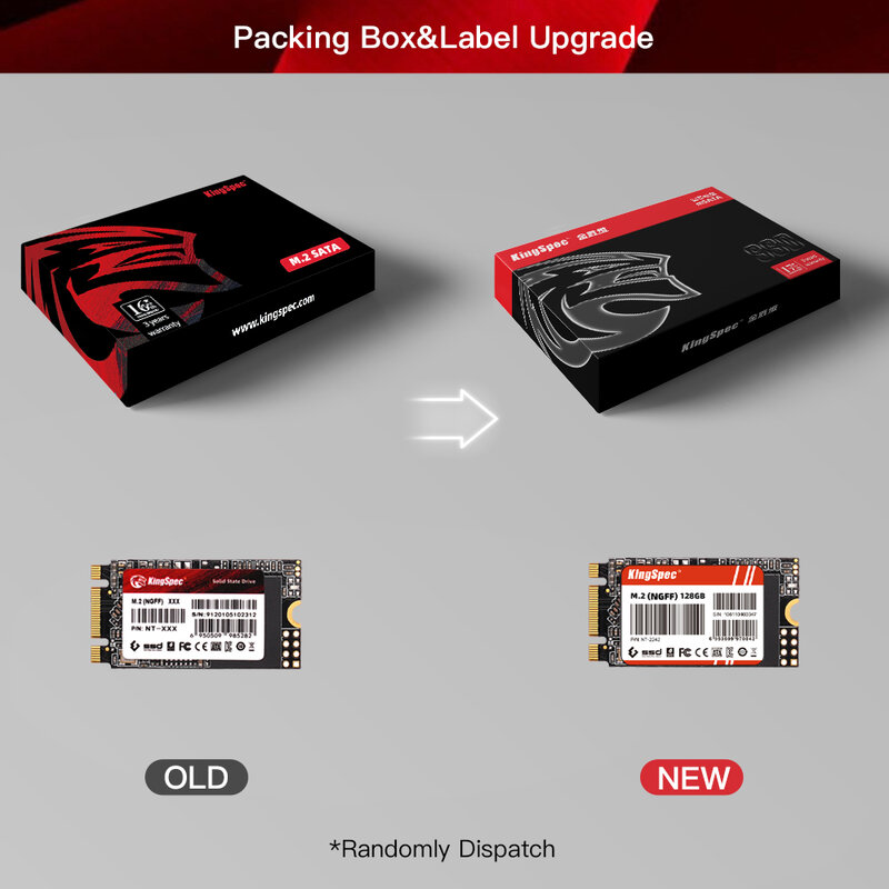 Disco Rígido KingSpec-SATA SSD para Laptop, Desktop, Thinkpad, M.2, SATA3, 128GB, 256GB, 512 GB, HDD, 2242mm, NGFF, 1TB, 2TB, 120GB, 240GB