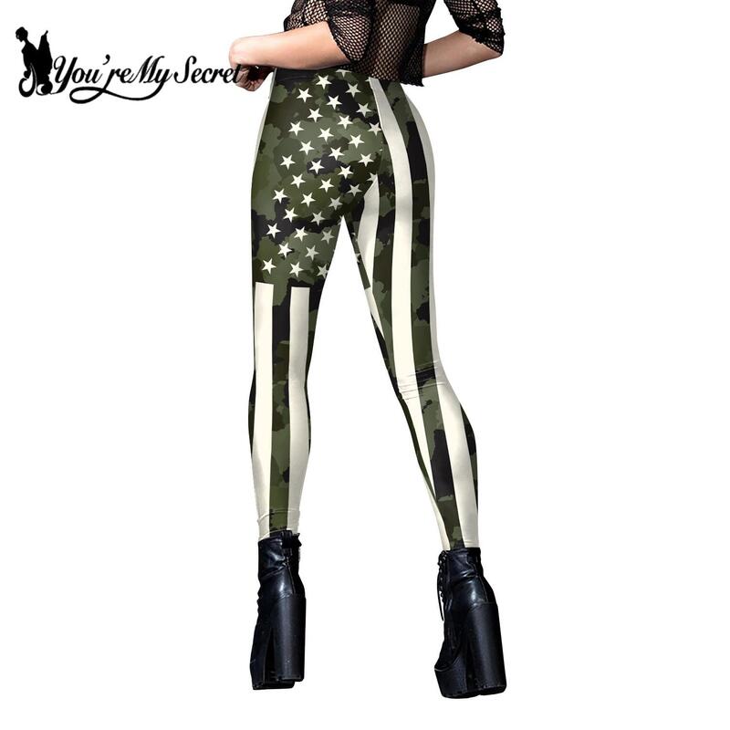 Женские леггинсы [You Are My Secret], камуфляжные штаны с 3D принтом 4 июля, праздничные подарки, эластичные штаны, 2024