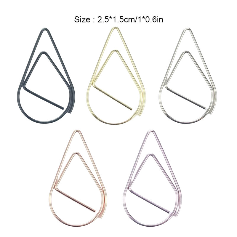 50 Pieces Small Paper Clips Retro Hollow Metal Home Office Document File Clamps Stationery Supplies for Kids Children