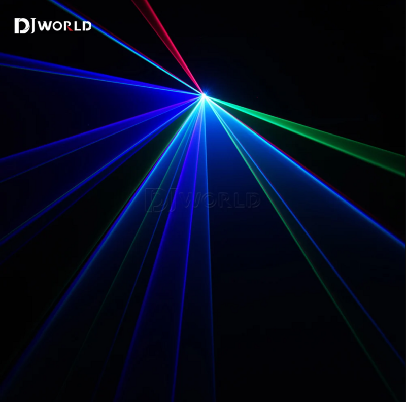 풀 컬러 애니메이션 스캔 조명 프로젝터, 최대 RGB 조명, DJ 나이트클럽 바 파티 웨딩 DMX 무대 효과, 1000mW, 1W