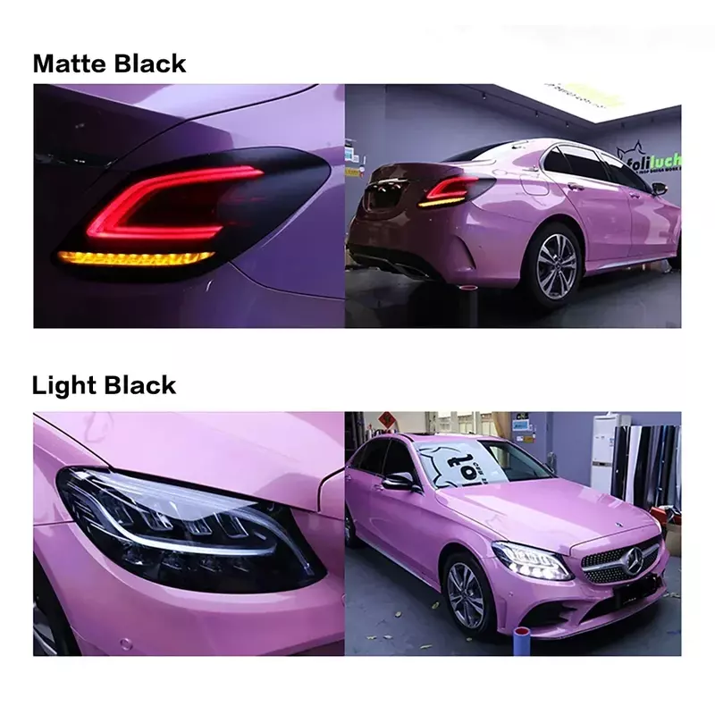Lampu depan mobil 30*200cm lampu kabut warna lampu belakang asap warna hitam Film vinil Film tahan air untuk lampu depan Film bodi mobil