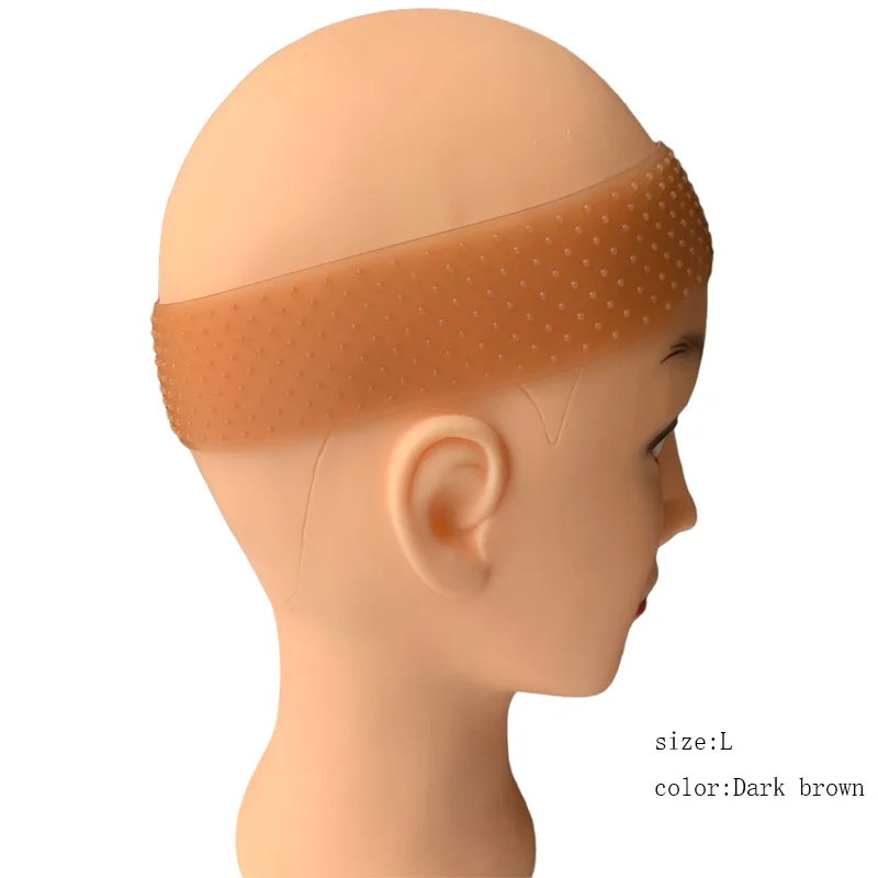 1 piece L Size Quality Transparent Silicone Headband for Wear Wig Soft Hair Band Wig Grip for Lace Wig  Antislip Elastic