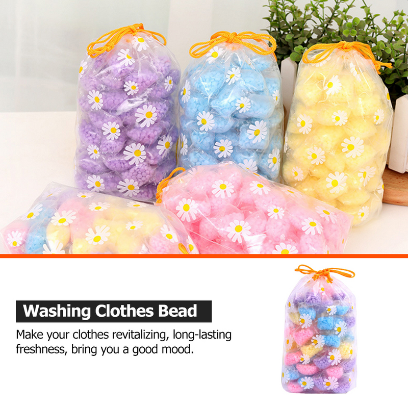 60 Pcs Washing Clothes Concentrate Balls Fragrance Condensate Washer Laundry Washer Fabric Softener Beads For Laundry For