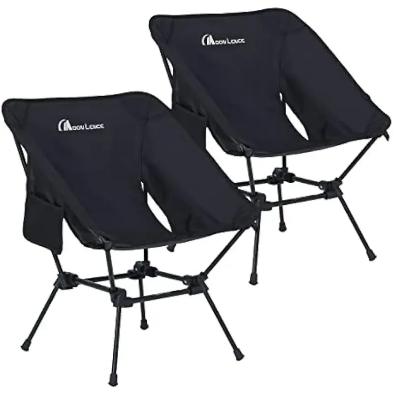 Moon lence เก้าอี้แคมป์ปิ้งแบบพกพา2แพ็ค, เก้าอี้แบ็คแพ็คเก้าอี้พับได้รุ่น3rd น้ำหนักเบากะทัดรัด