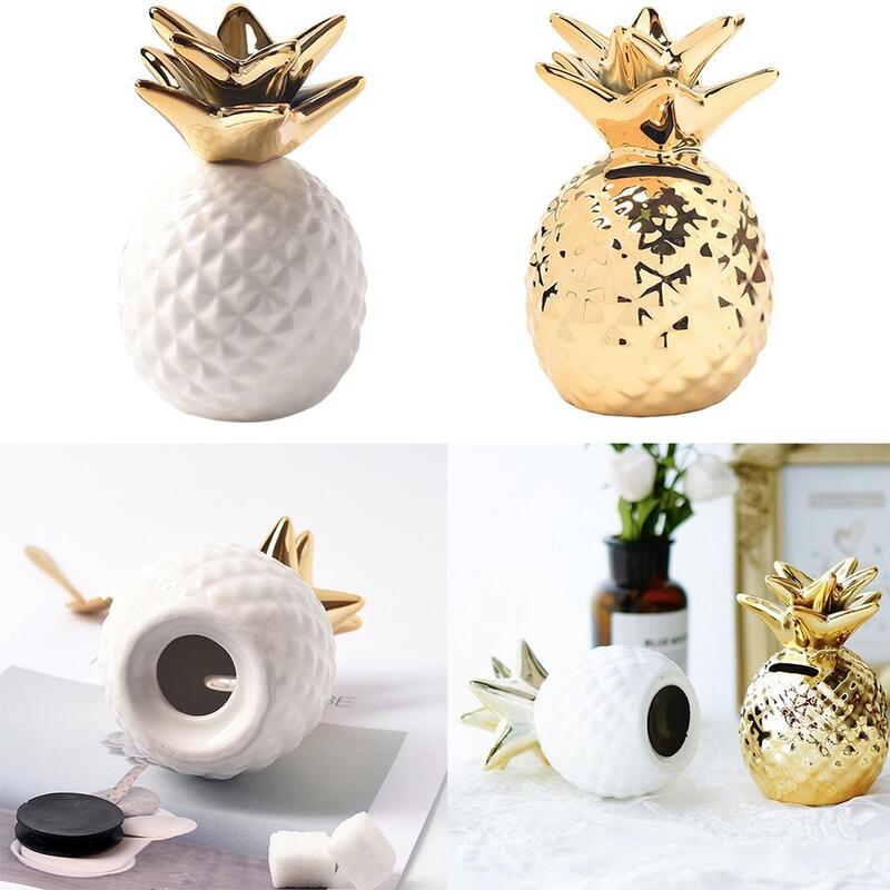 Pineapple Shape  Ceramic Cans Decorative Kids Adults Piggy  for Home  Decorations Valentine's Day  Birthday Gifts