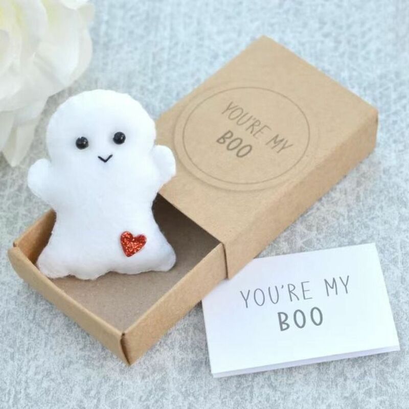 Mini Ghost Doll Funny Love Hugs Plush Matchbox Gifts Little Ghost Child Toy Festival