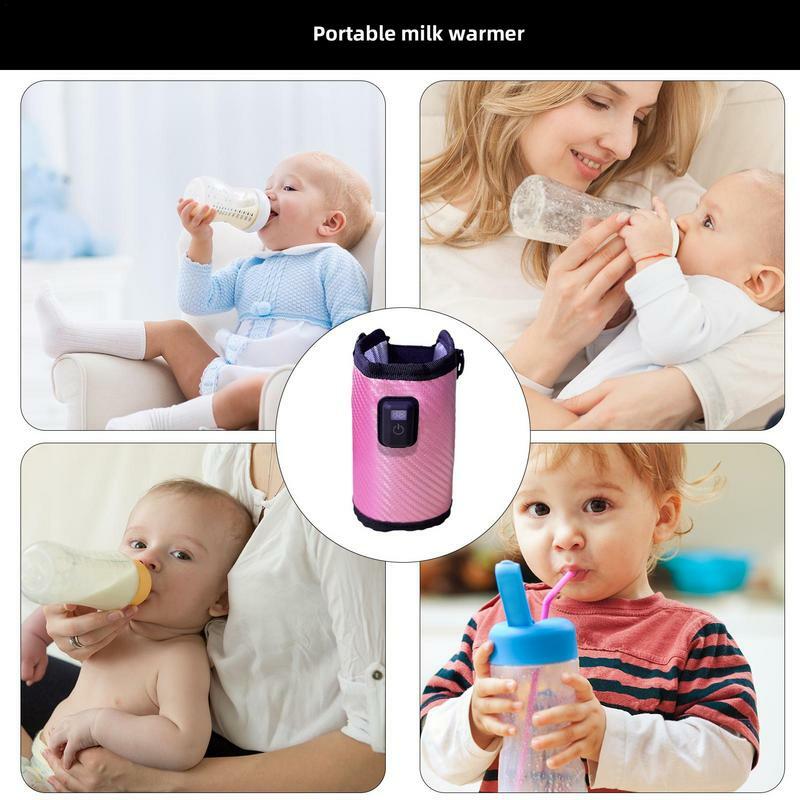 Garrafa de bebê manter tampa quente, aquecedor de leite, tampa isolante, portátil, aquecimento automático, mamadeira, heat keeper