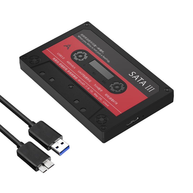 UTHAI-T46外付けハードディスク,USB 3.0,sata,5gbps,2.5インチ,hd,pc,ノートブック,テープ,新品