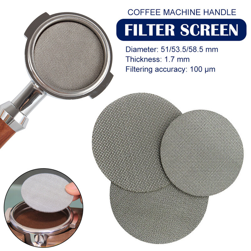51/53.5/58.5 MM Coffee Filter Plate Replacement Backflush Filter Mesh Screen Portafilter for Coffee  Machine Handle  Puck Screen