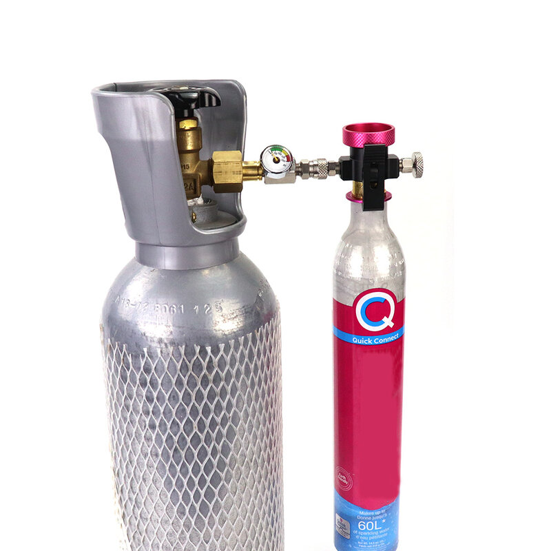 Adaptador de recarga de cilindro de Co2, estación de llenado con Kit de calibre, Terra Sodastream/DUO/Art, conexión rápida, color rosa