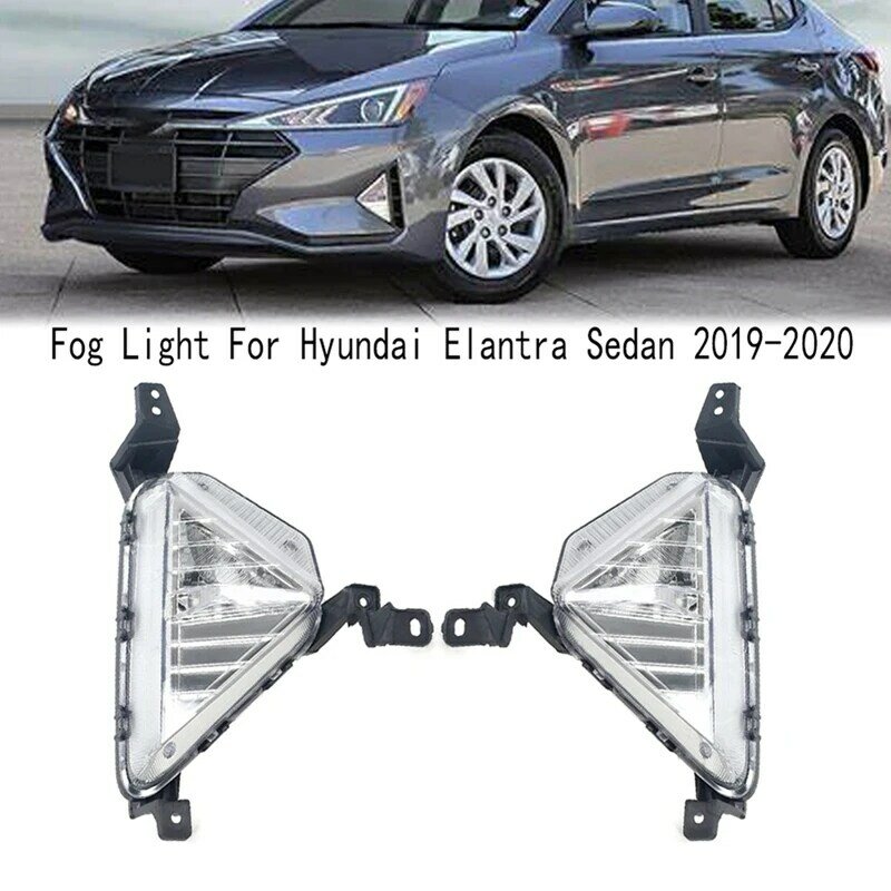 Luz antiniebla de parachoques delantero, lámpara de señal de giro para Hyundai Elantra Sedan 2019-2020 92301-F2510 92302-F2510
