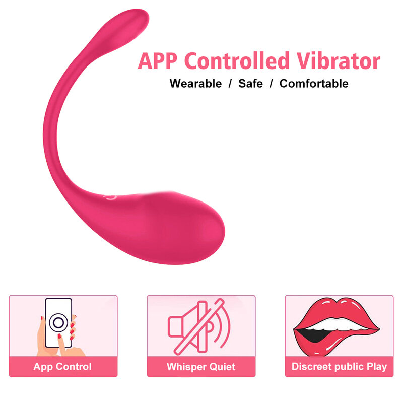 女性のためのBluetoothワイヤレスバイブレーター,ディルド,アプリコントロール,振動卵,女性のパンティー,大人のためのセックス玩具
