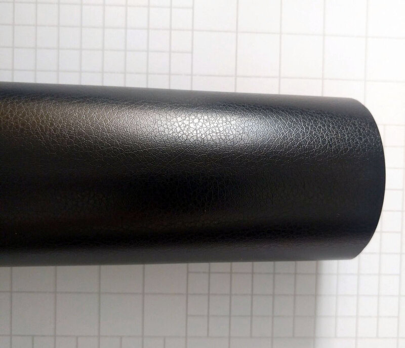 Película adhesiva de PVC con patrón de cuero negro, envoltura de vinilo, pegatina para carrocería de coche, decoración interna, envoltura de vinilo