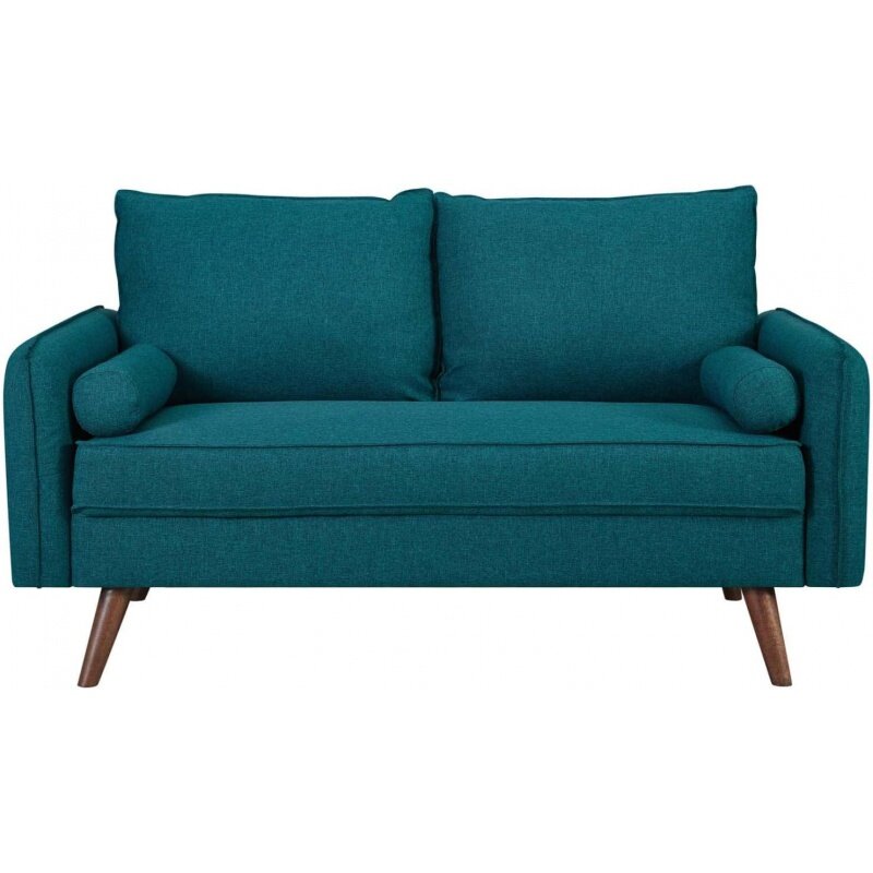 Modway Revive-tapizado en tela moderna y contemporánea, Loveseat, verde azulado