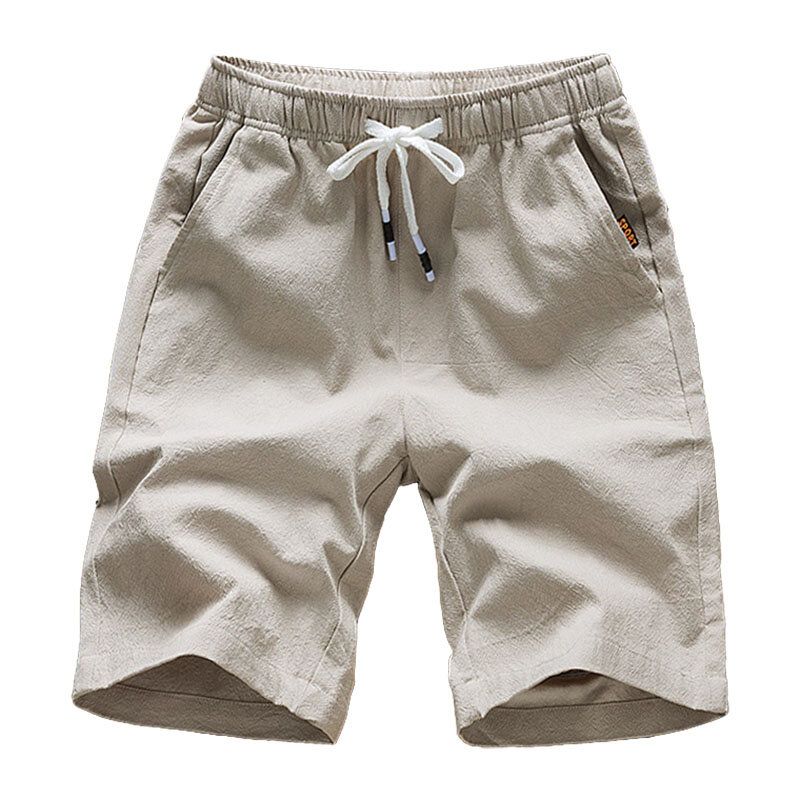 Shorts Men 2023 Summer Casual Shorts Mens Bermuda Breathable Linen Cotton Trousers Beach Board Short homme bermuda masculina