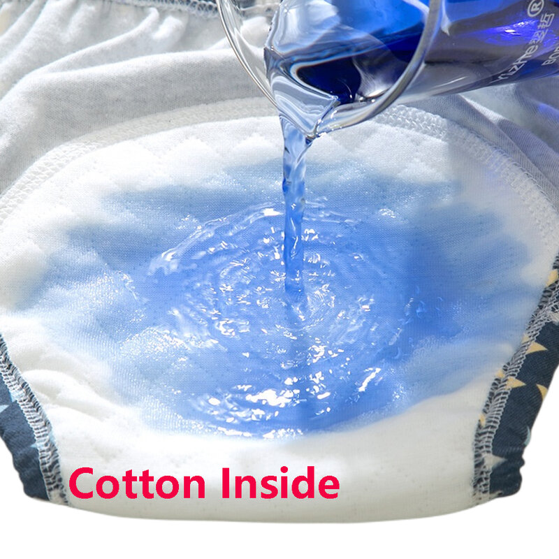 4 Stück Baby wasserdichte Windeln Pee Shorts trägt wieder verwendbare weiche ökologische Baumwolle Kleinkind Töpfchen Trainings hose für Jungen Mädchen