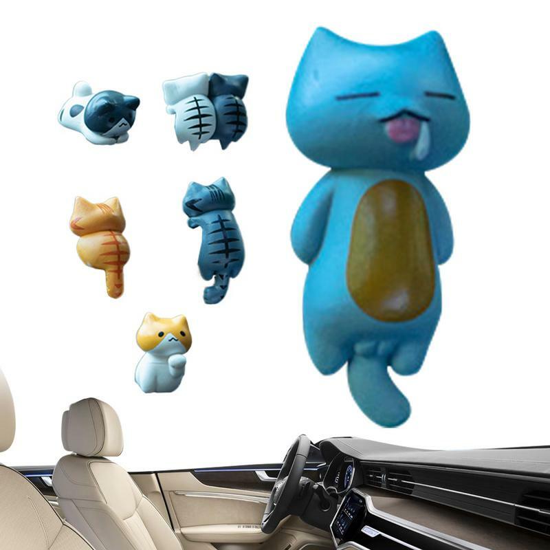 Car Screen Ornament Creative Resin Cat Car Dash Decor Desk Ornament And Lovely Gift Car Interior And Dashboard Accessories
