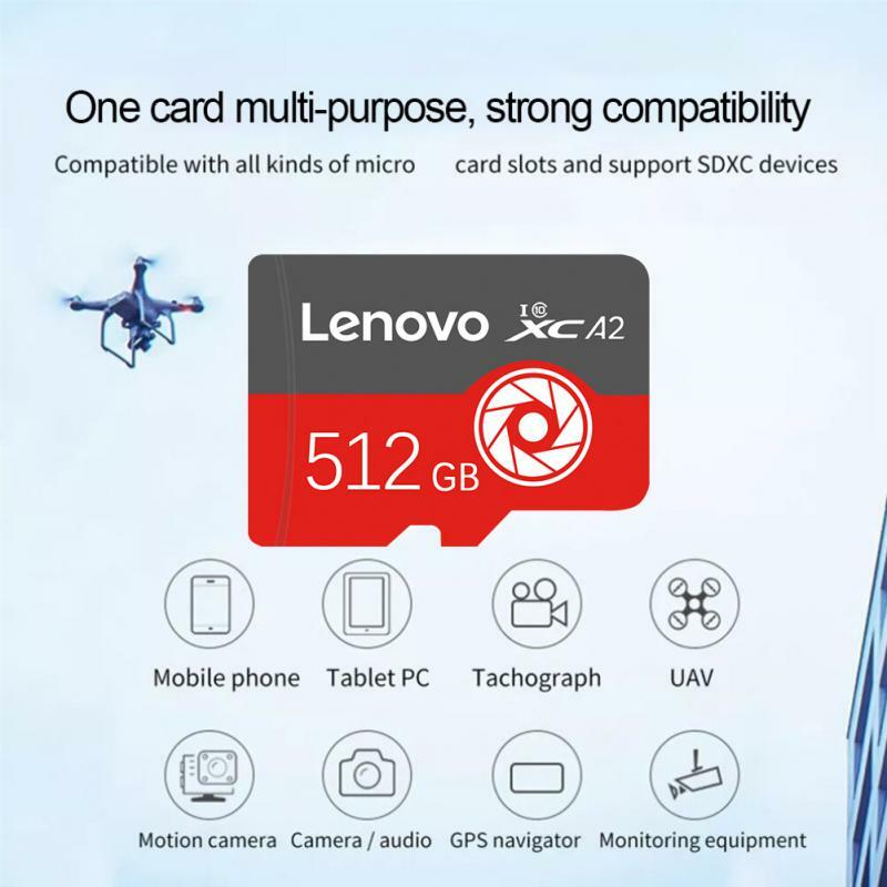 لينوفو-بطاقة ذاكرة عالية السرعة ، بطاقة مايكرو اس دي ، ذاكرة الكاميرا ، V60 ، 128GB ، 2 تيرا بايت ، 1 تيرا بايت ، 512GB ، 256GB ، V60