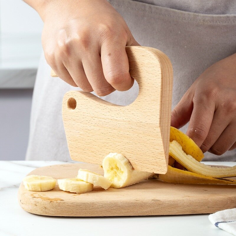 Drewniany nóż dla dzieci zabawki kuchenne symulacja noże do cięcia warzyw owocowych dzieci kuchnia udawać zabawkę Montessori edukacja
