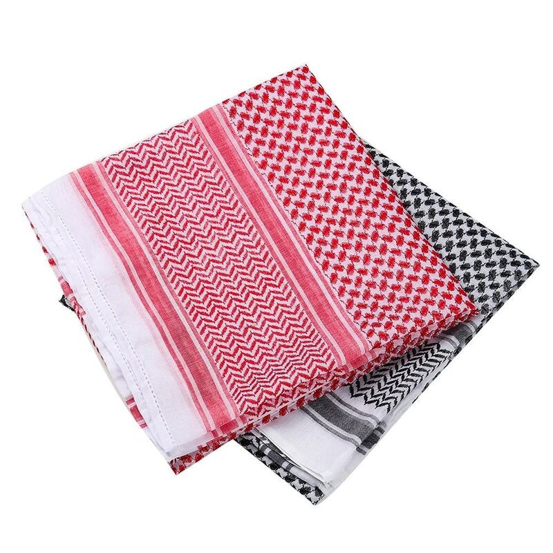 Multifuncional Praça Neck Wrap, Turbante Árabe, Muçulmano Shemagh Lenço, Árabe Keffiyeh Bandana, 1Pc