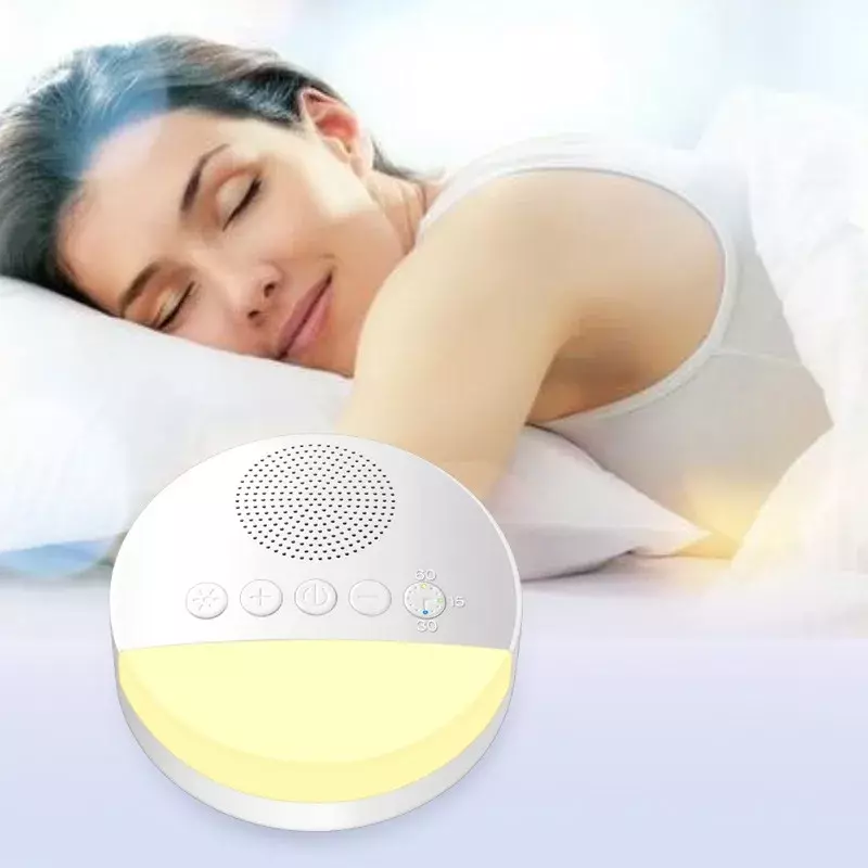 جهاز مراقبة النوم المحمول للطفل ، مؤقت ذكي ، تنفس تدريجي لمدة 5 ثوان ، مهدئ خفيف الوزن ، موسيقى