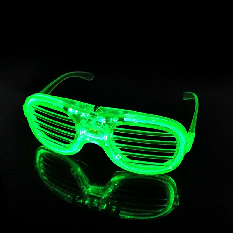 Occhiali luminosi a LED Halloween Glowing Neon Christmas Party lampeggiante Glow occhiali da sole Glass Festival costumi accessorio