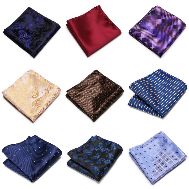 Pocket Square Handkerchief Fashion Brand Luxurious Nice Handmade  Silk Hanky hombre Formal Clothing Purple