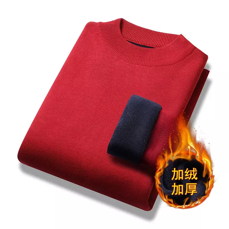 Coltrui herfst en winter plus fluwelen dikke gebreide trui Koreaanse versie van de trend van het dieptepunt shirt