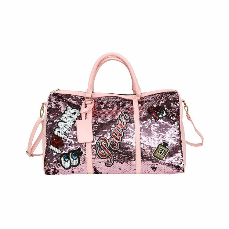 Весна 2024, Модная Удобная дорожная сумочка из искусственной кожи с блестками, вместительная сумка