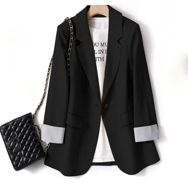 女性のカジュアルな長袖ジャケット,作業服,オフィス,ジャケット,コート,新しい春のファッション2023