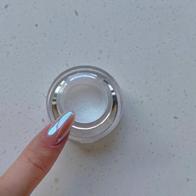 2023's Moonlight Mirror Glitter Powder Net-0.2g Metallic Silver Effect Chrome Powder 1*Jar Aurora Magic Mirror Manicure Powder P