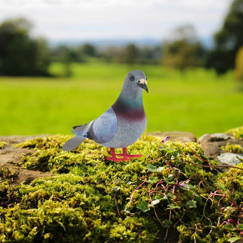 Mini pájaro Artificial para decoración del hogar, 2 piezas, palomas falsas, adornos para jardín