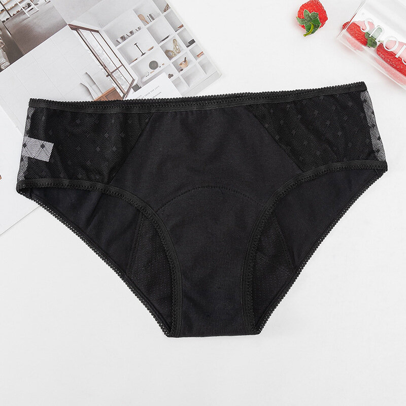 7764 Menstrual Panties 4-Layer Leak Proof Underpants Mesh Period Underwear Women Fast Absorption Briefs