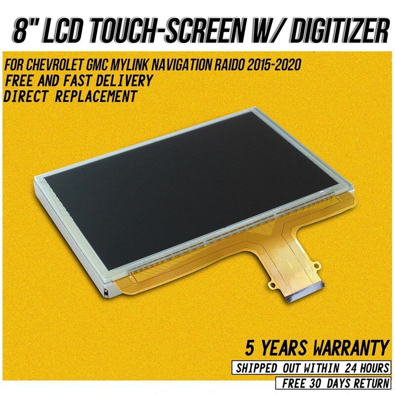 Original 8" LCD + Touch Screen for GMC Chevy Digitizer Navigation 2015-2018  DJ080PA-01A 23497880 23235636 23278776 23212499